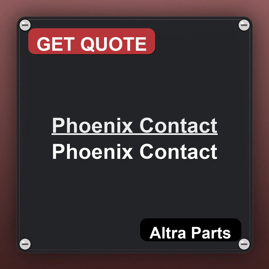 Phoenix Contact Phoenix Contact industrial nameplate style image – Altra Parts. GET QUOTE.