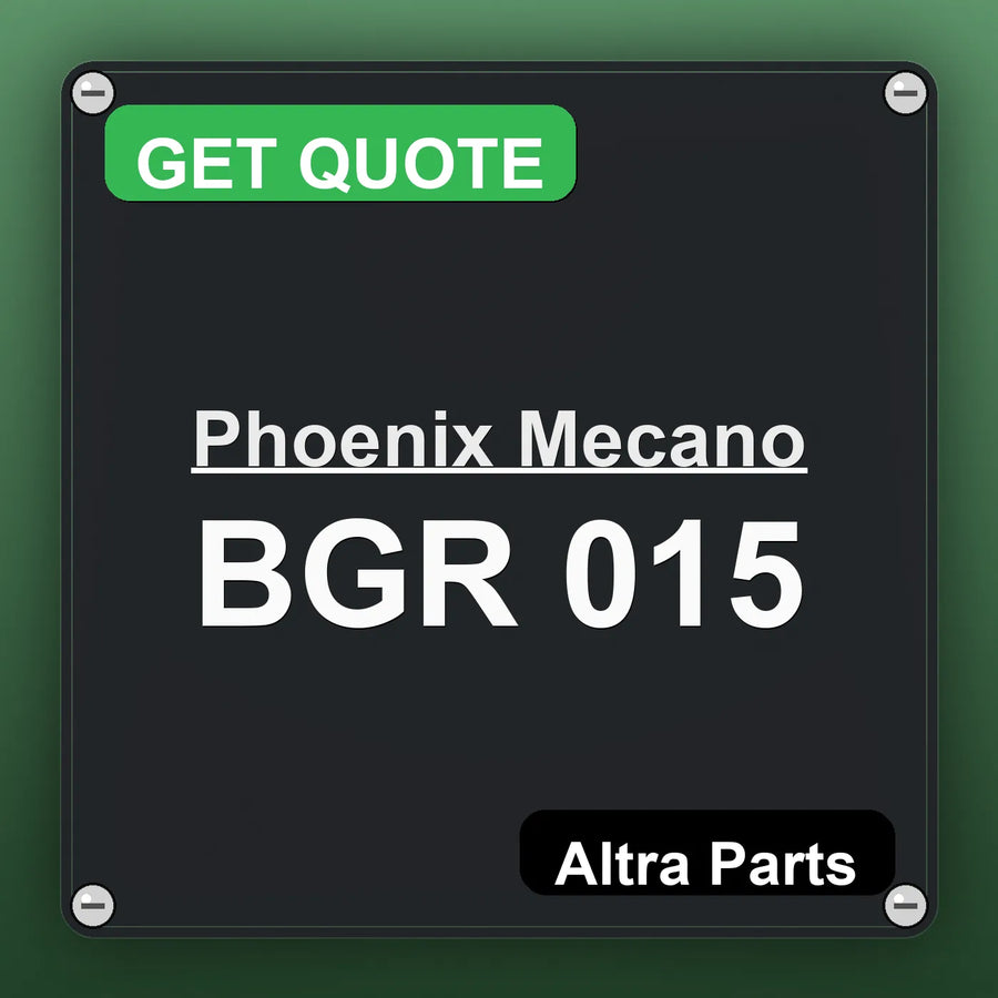 Phoenix Mecano BGR 015 industrial nameplate style image – Altra Parts. GET QUOTE.