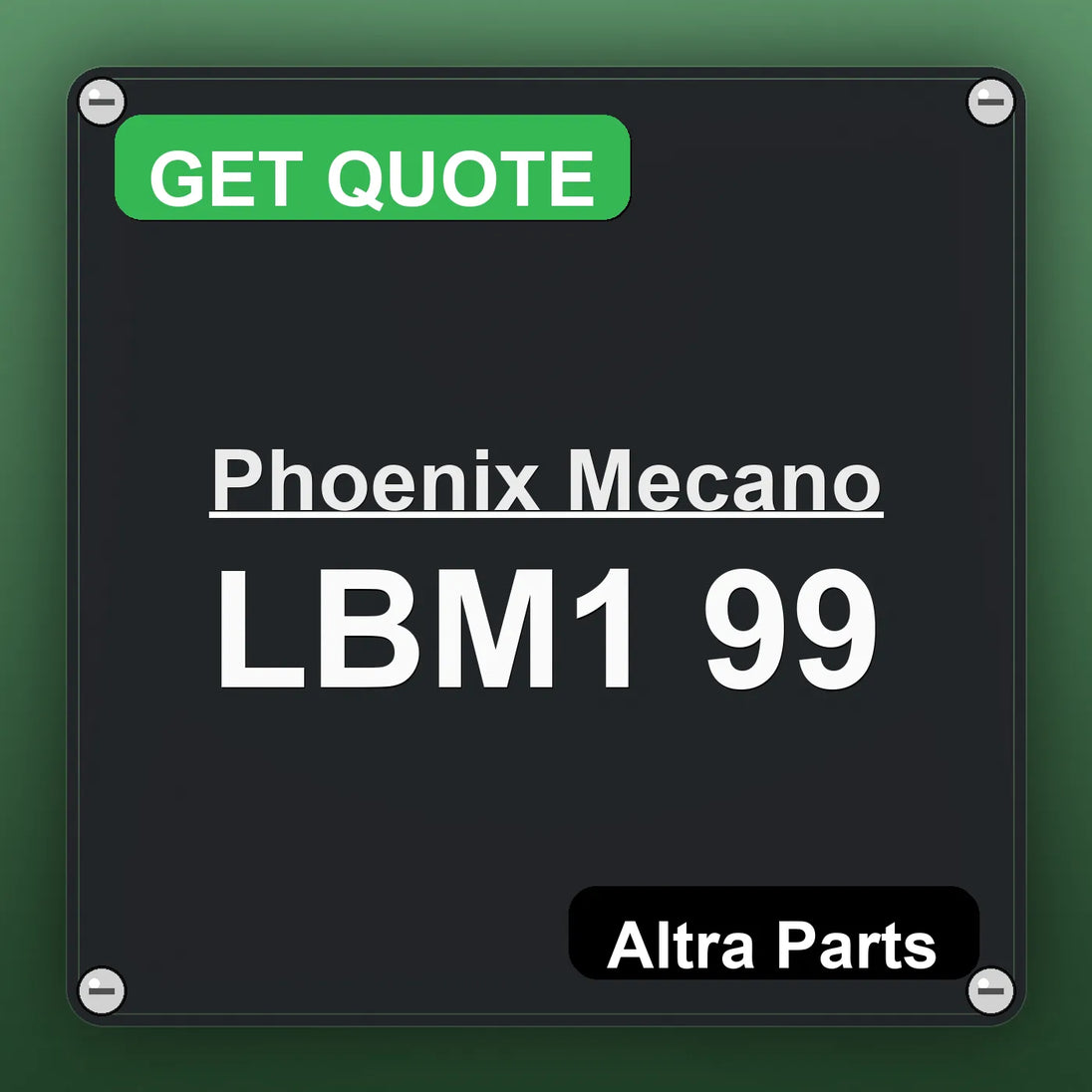 Phoenix Mecano LBM1 99 industrial nameplate style image – Altra Parts. GET QUOTE.