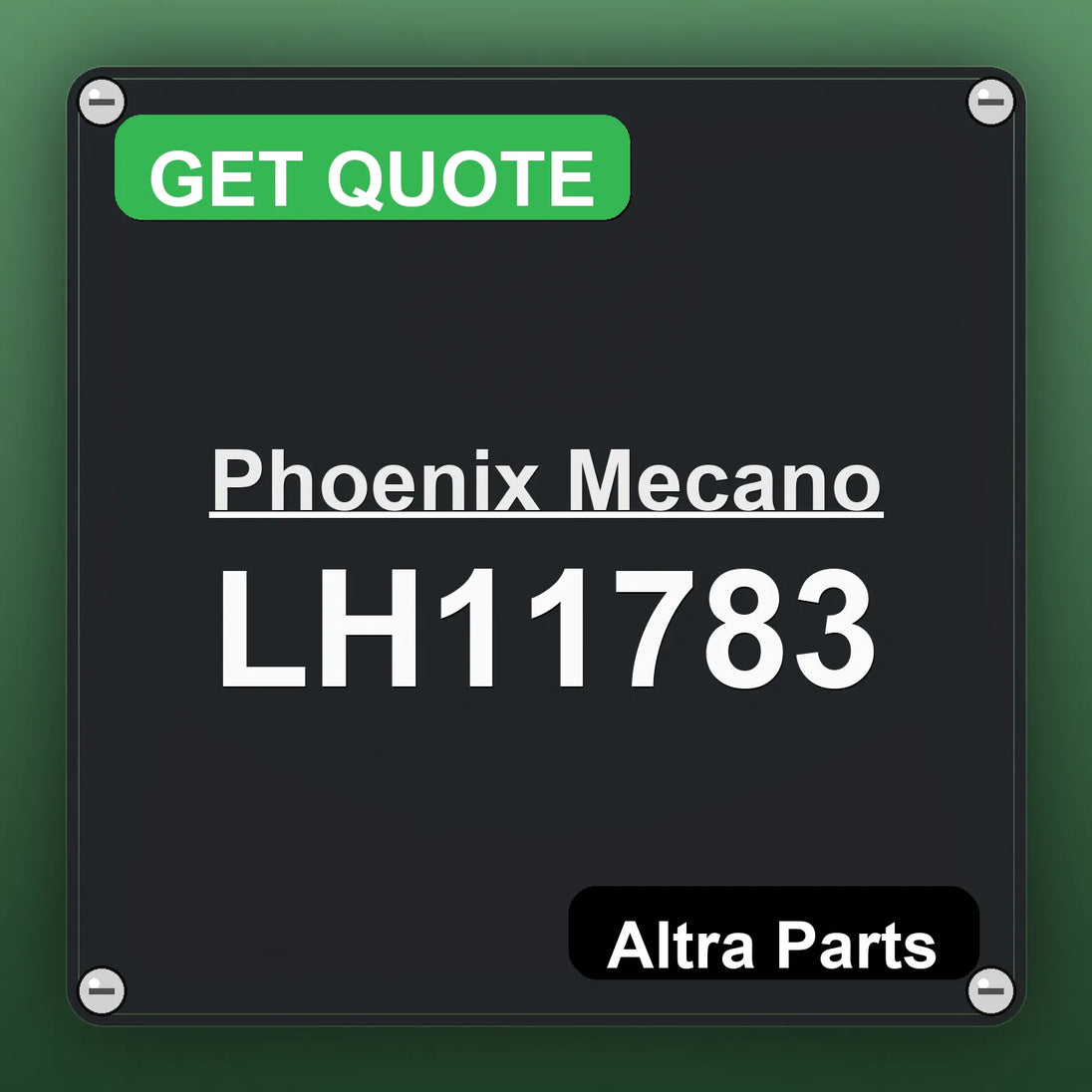 Phoenix Mecano LH11783 industrial nameplate style image – Altra Parts. GET QUOTE.