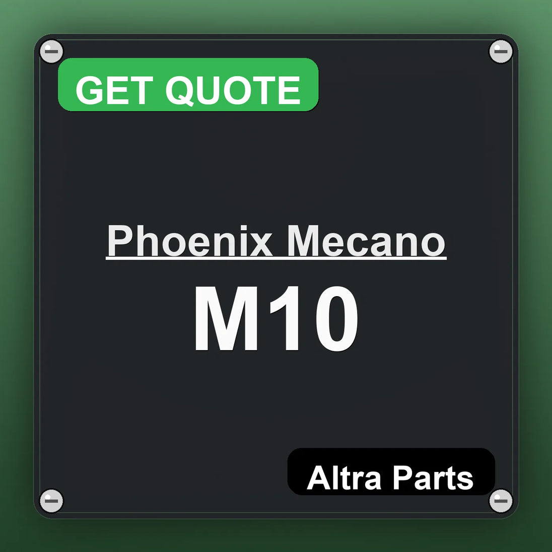 Phoenix Mecano M10 industrial nameplate style image – Altra Parts. GET QUOTE.