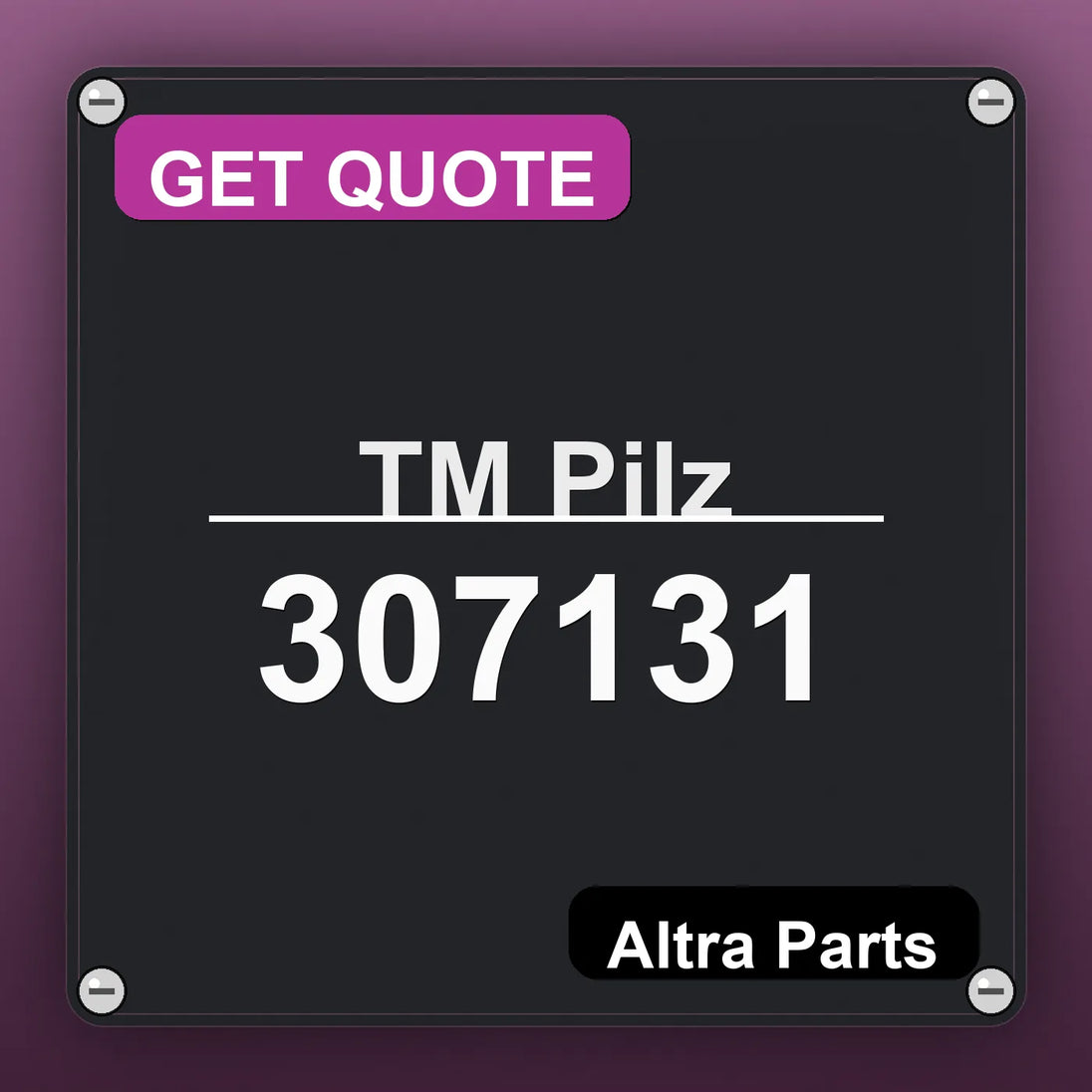 ТМ Pilz 307131 industrial nameplate style image – Altra Parts. GET QUOTE.
