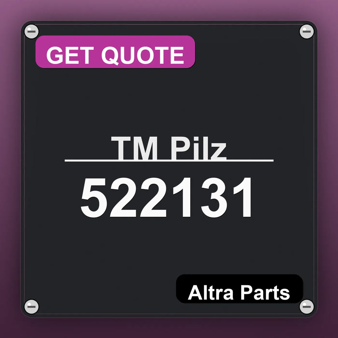 ТМ Pilz 522131 industrial nameplate style image – Altra Parts. GET QUOTE.