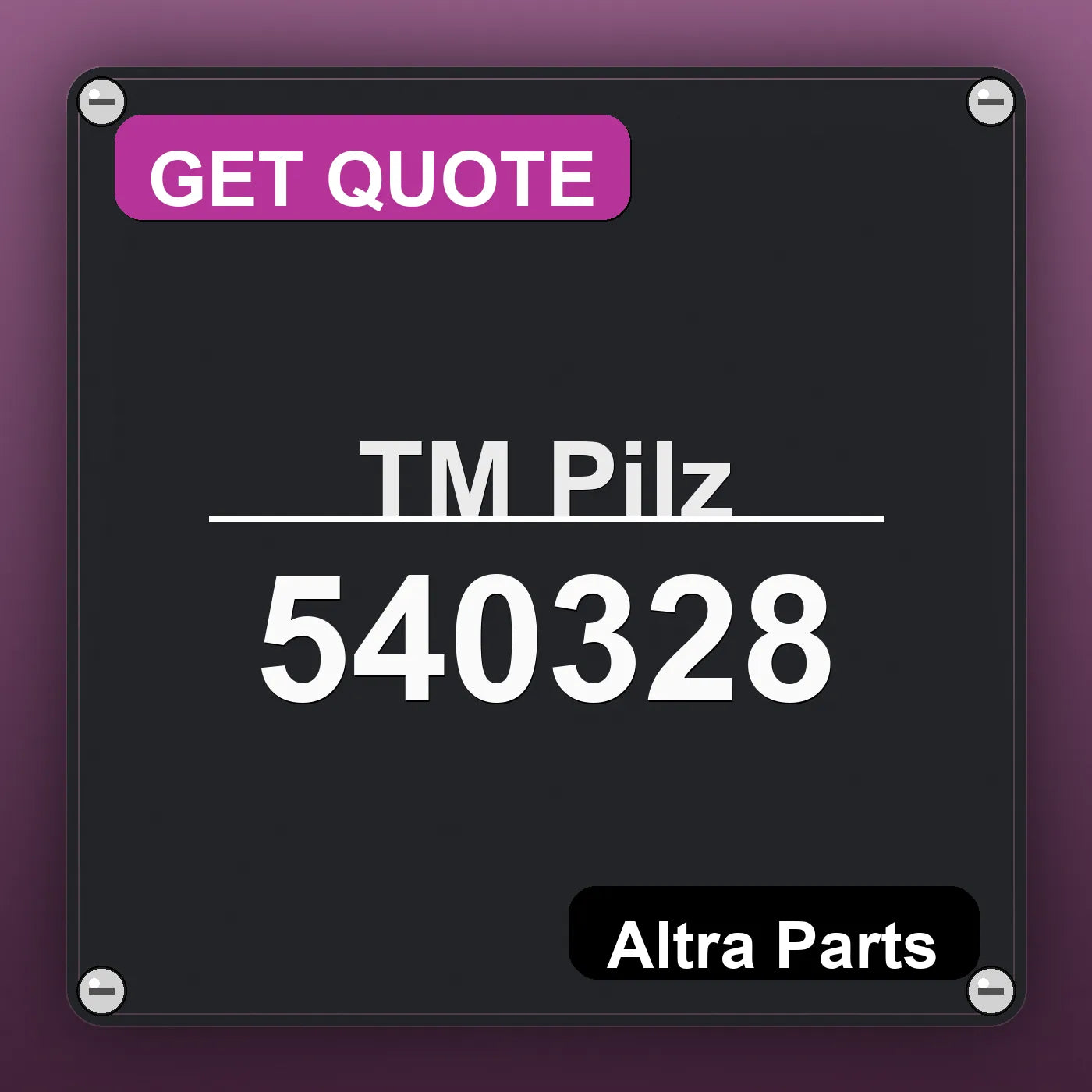 Pilz 540328 industrial nameplate style image – Altra Parts. GET QUOTE.