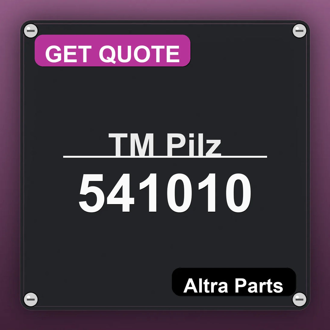 ТМ Pilz 541010 industrial nameplate style image – Altra Parts. GET QUOTE.