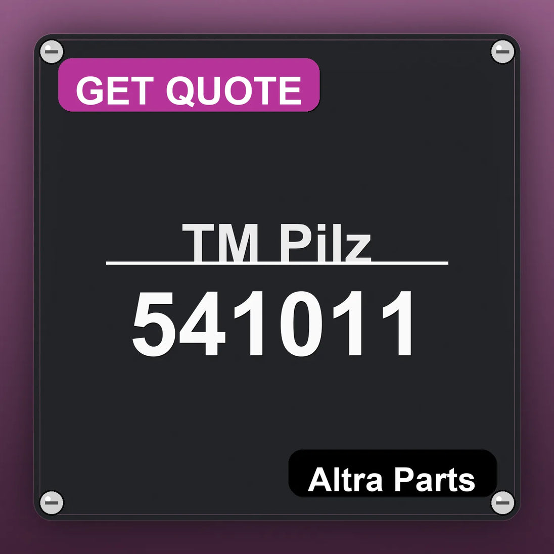 ТМ Pilz 541011 industrial nameplate style image – Altra Parts. GET QUOTE.