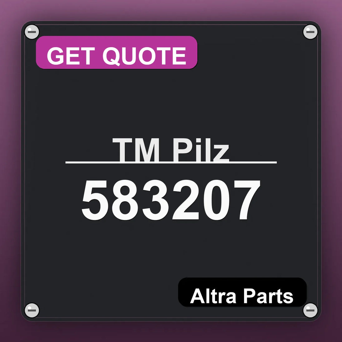 ТМ Pilz 583207 industrial nameplate style image – Altra Parts. GET QUOTE.