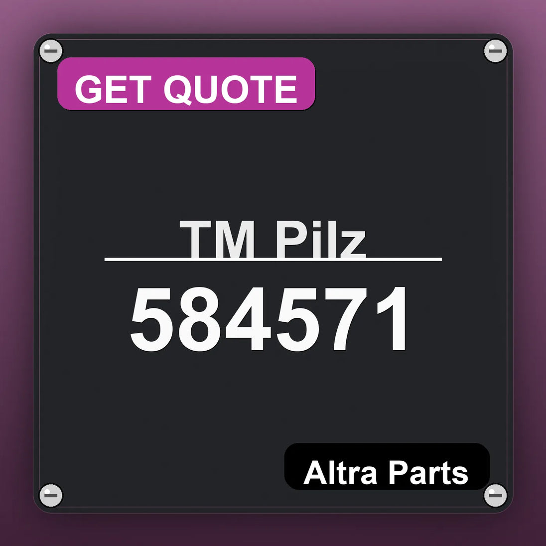 ТМ Pilz 584571 industrial nameplate style image – Altra Parts. GET QUOTE.