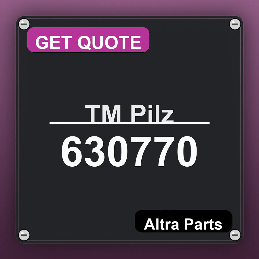 ТМ Pilz 630770 industrial nameplate style image – Altra Parts. GET QUOTE.