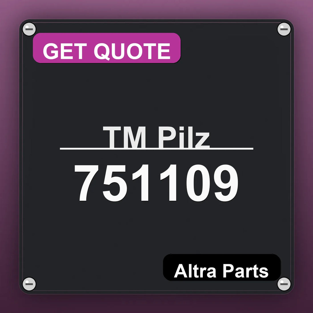 ТМ Pilz 751109 industrial nameplate style image – Altra Parts. GET QUOTE.