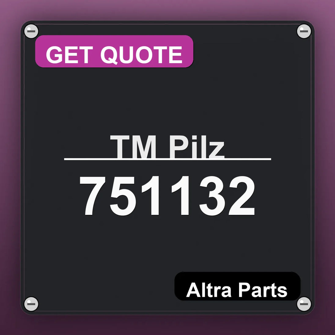ТМ Pilz 751132 industrial nameplate style image – Altra Parts. GET QUOTE.