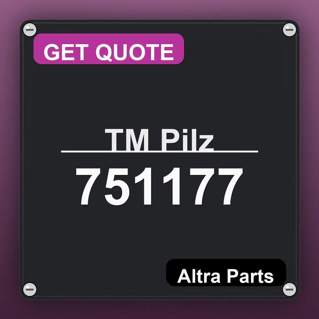 ТМ Pilz 751177 industrial nameplate style image – Altra Parts. GET QUOTE.