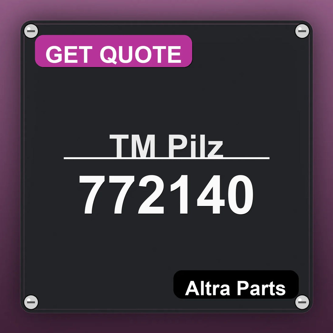 ТМ Pilz 772140 industrial nameplate style image – Altra Parts. GET QUOTE.