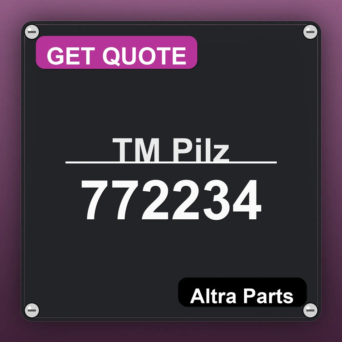 ТМ Pilz 772234 industrial nameplate style image – Altra Parts. GET QUOTE.