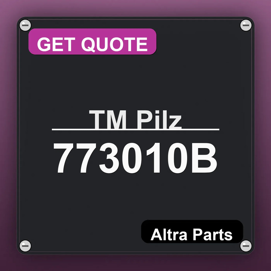 ТМ Pilz 773010B industrial nameplate style image – Altra Parts. GET QUOTE.