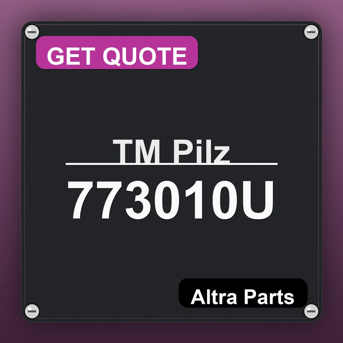ТМ Pilz 773010U industrial nameplate style image – Altra Parts. GET QUOTE.