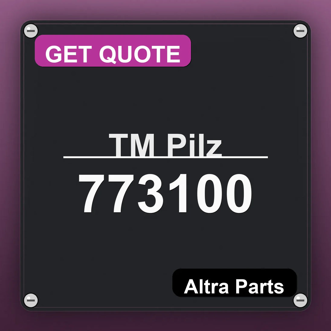 ТМ Pilz 773100 industrial nameplate style image – Altra Parts. GET QUOTE.
