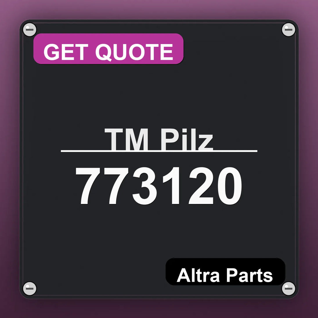 ТМ Pilz 773120 industrial nameplate style image – Altra Parts. GET QUOTE.