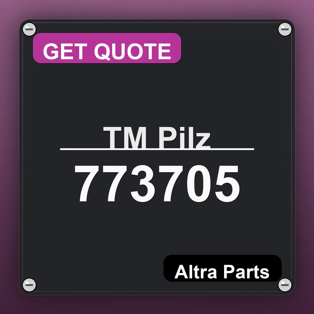 ТМ Pilz 773705 industrial nameplate style image – Altra Parts. GET QUOTE.