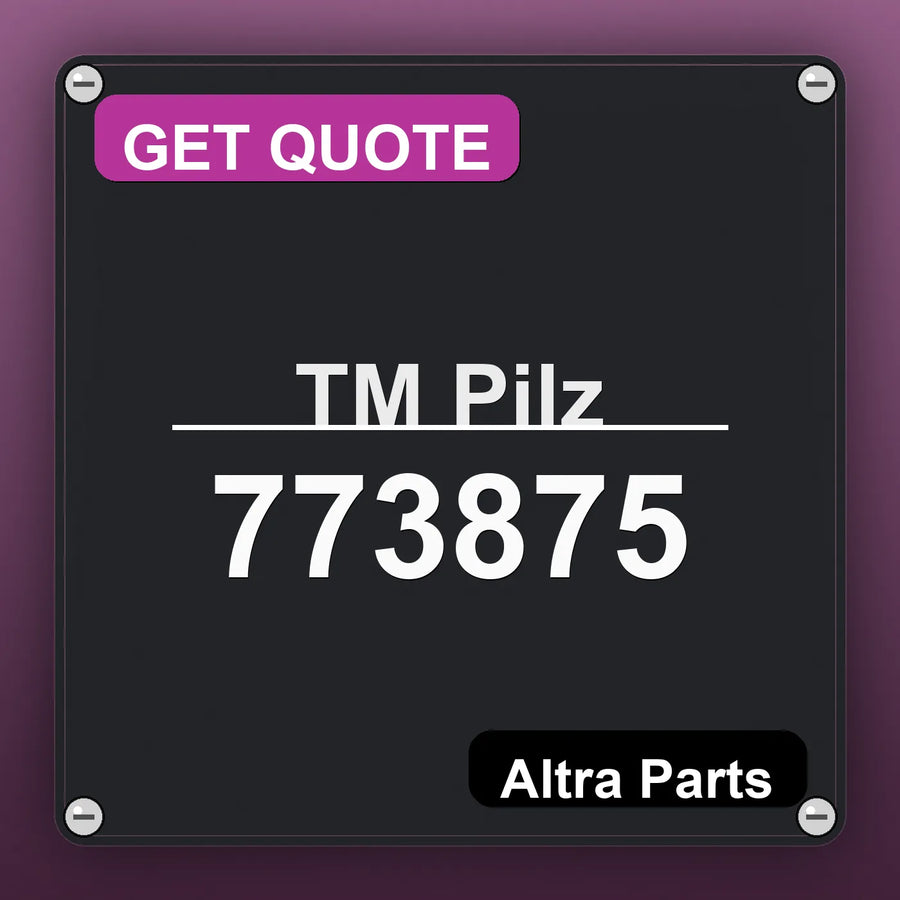 ТМ Pilz 773875 industrial nameplate style image – Altra Parts. GET QUOTE.
