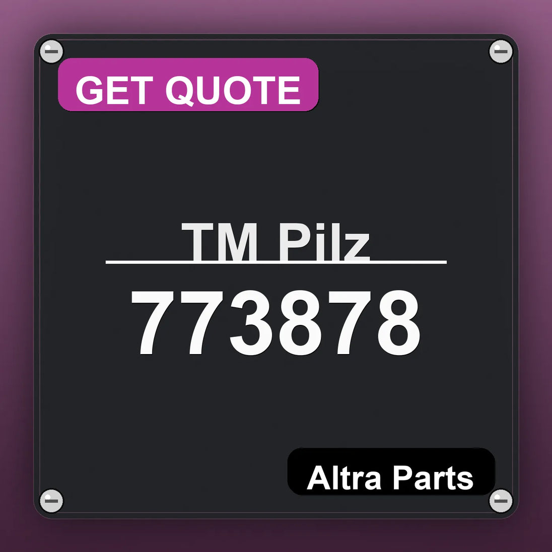 ТМ Pilz 773878 industrial nameplate style image – Altra Parts. GET QUOTE.
