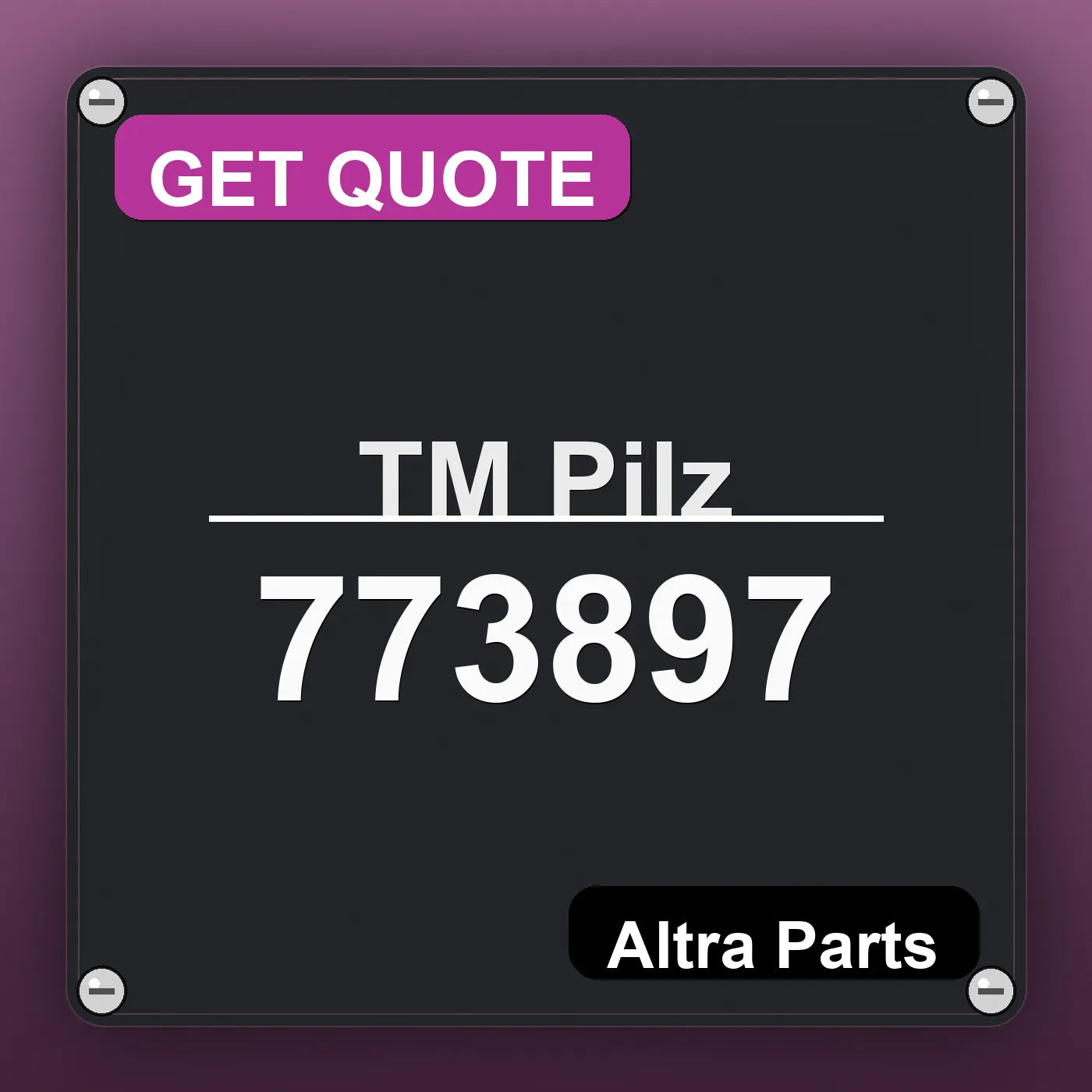 Pilz 773897 industrial nameplate style image – Altra Parts. GET QUOTE.