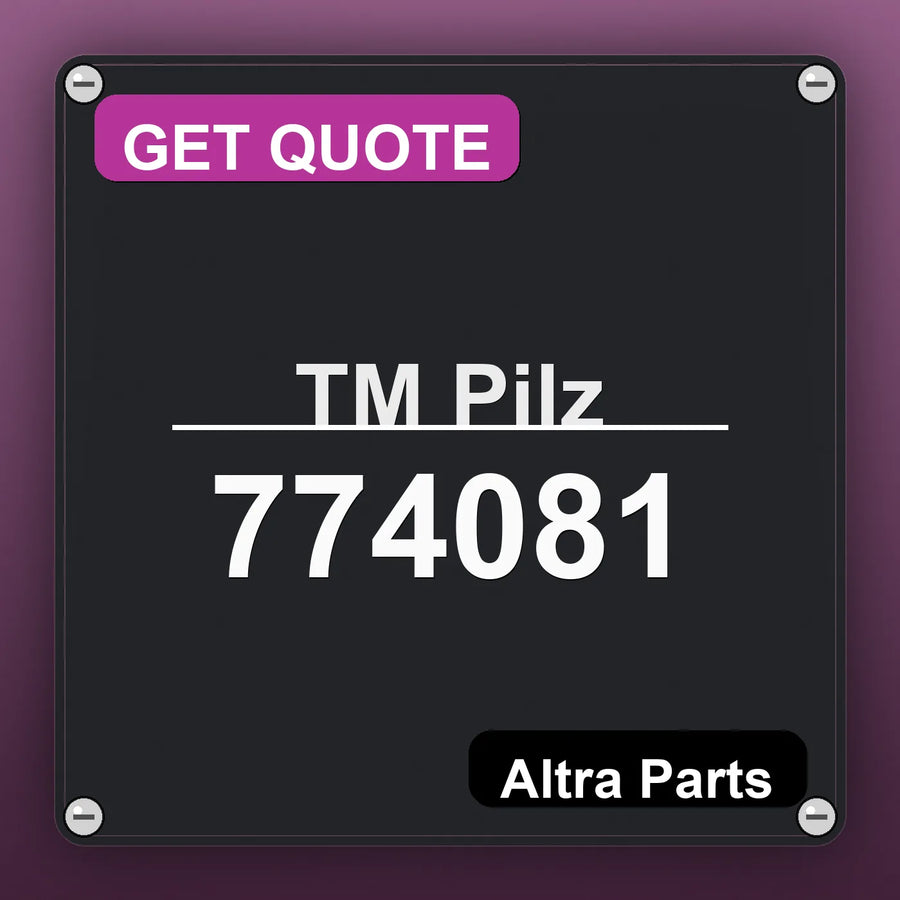ТМ Pilz 774081 industrial nameplate style image – Altra Parts. GET QUOTE.