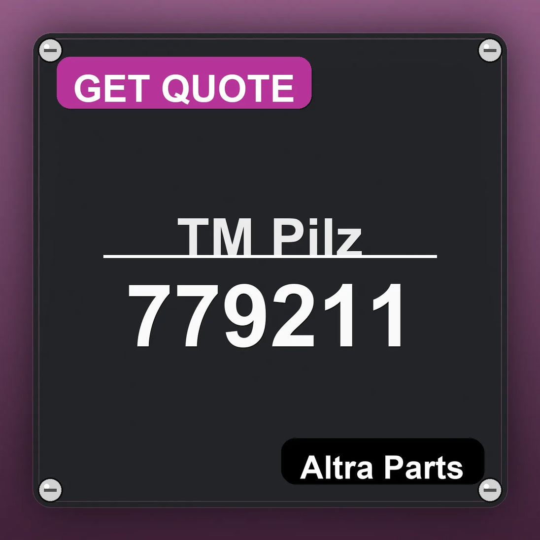 ТМ Pilz 779211 industrial nameplate style image – Altra Parts. GET QUOTE.
