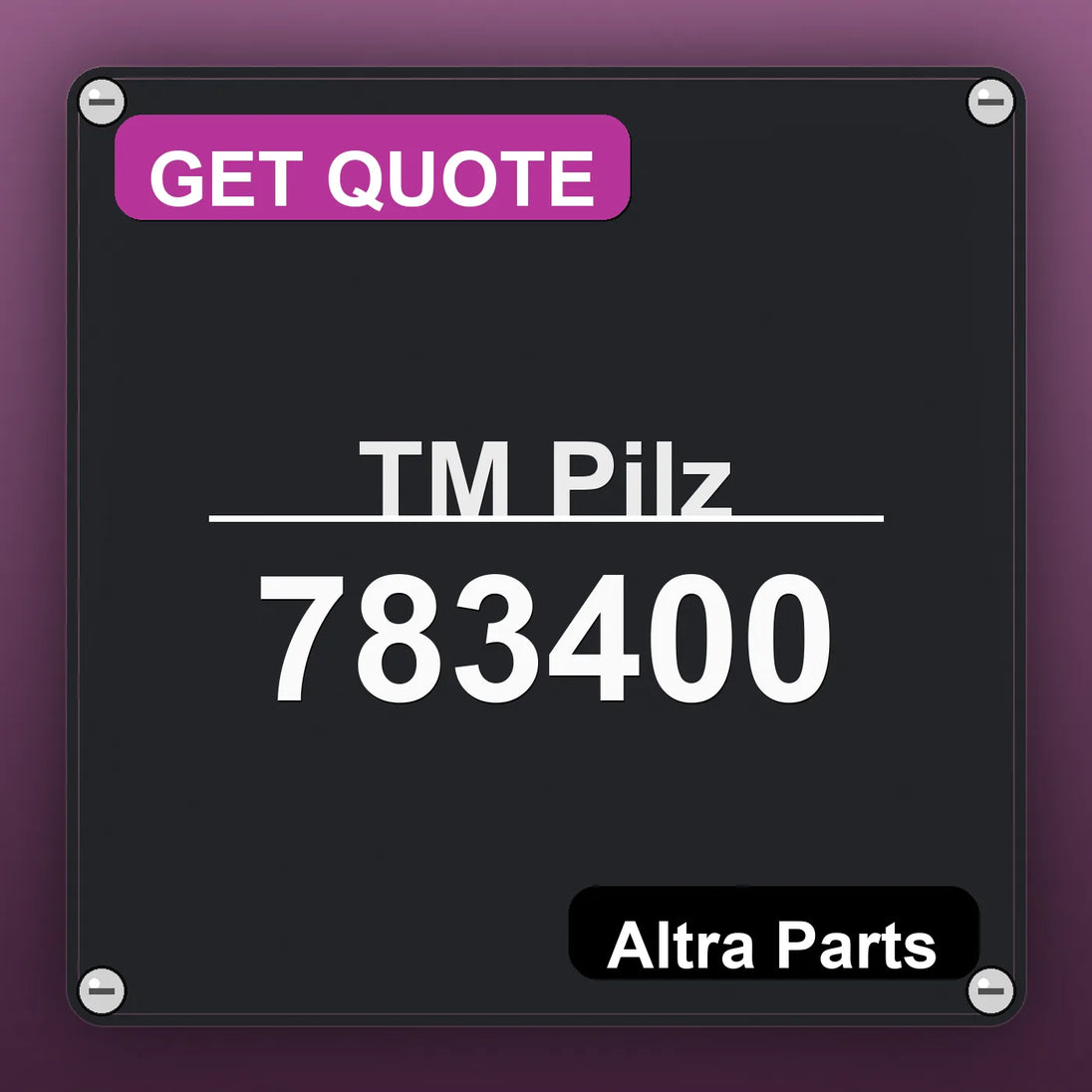 ТМ Pilz 783400 industrial nameplate style image – Altra Parts. GET QUOTE.