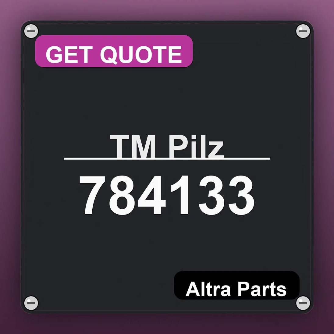 ТМ Pilz 784133 industrial nameplate style image – Altra Parts. GET QUOTE.