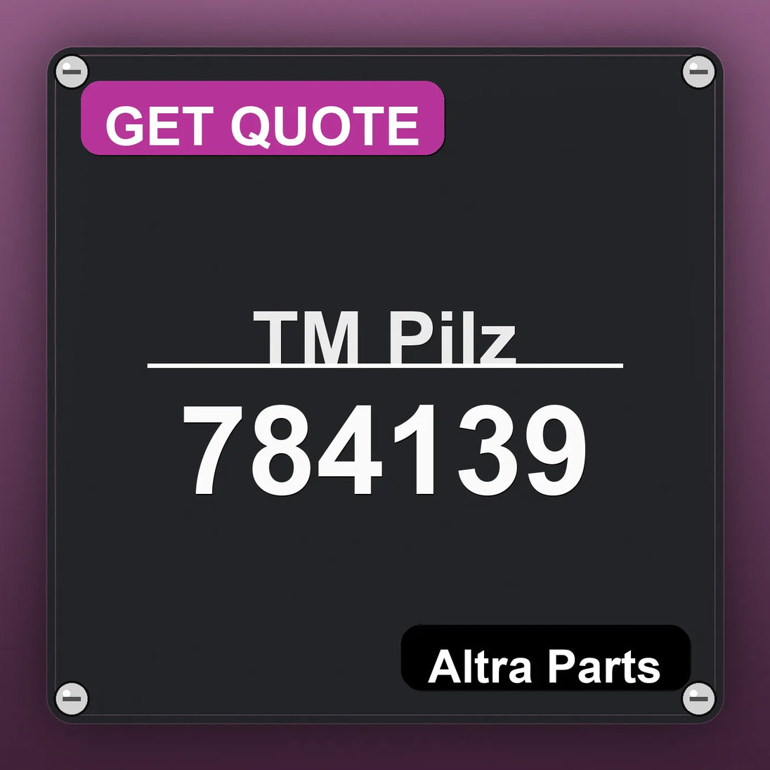 ТМ Pilz 784139 industrial nameplate style image – Altra Parts. GET QUOTE.