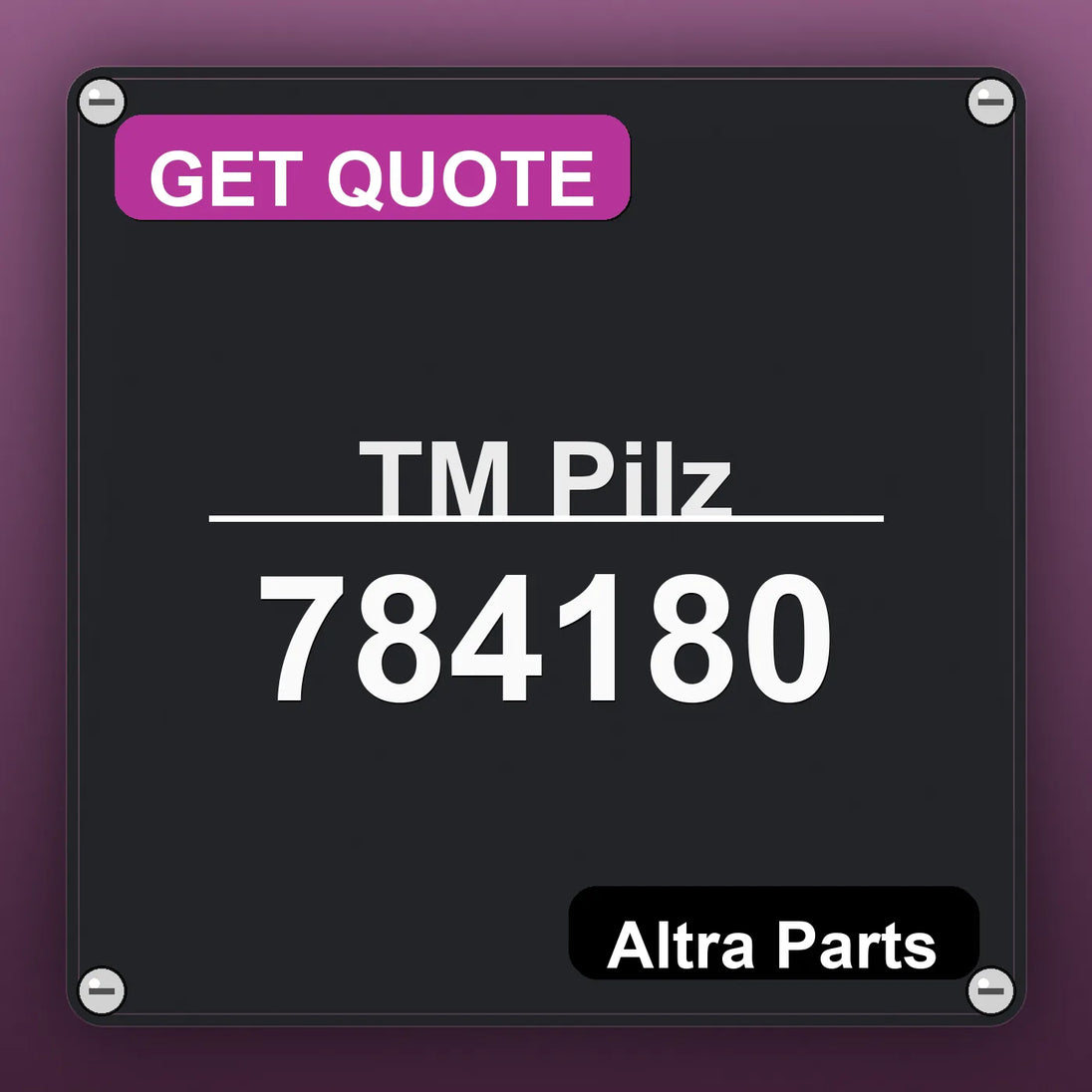 ТМ Pilz 784180 industrial nameplate style image – Altra Parts. GET QUOTE.