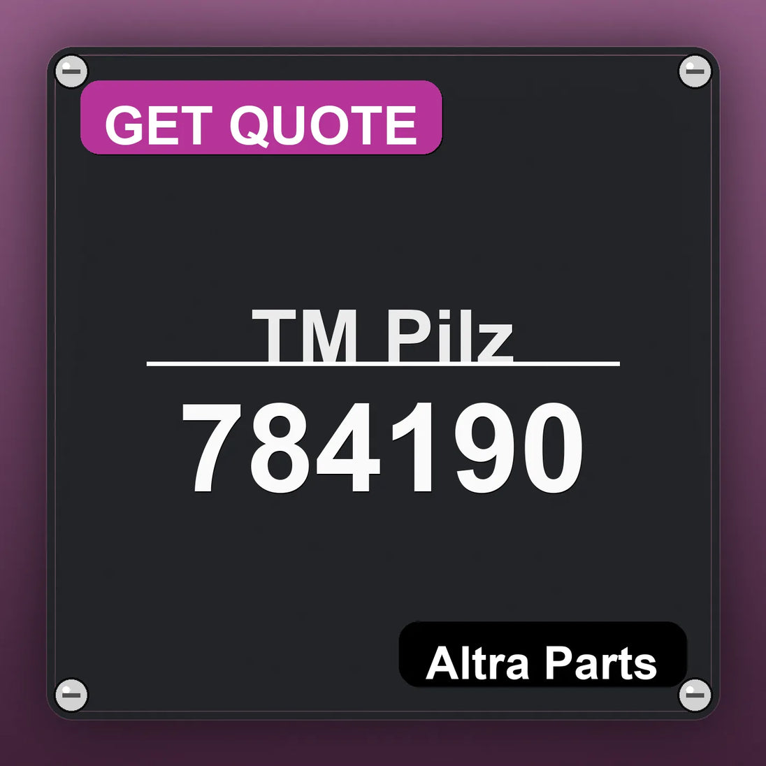 ТМ Pilz 784190 industrial nameplate style image – Altra Parts. GET QUOTE.