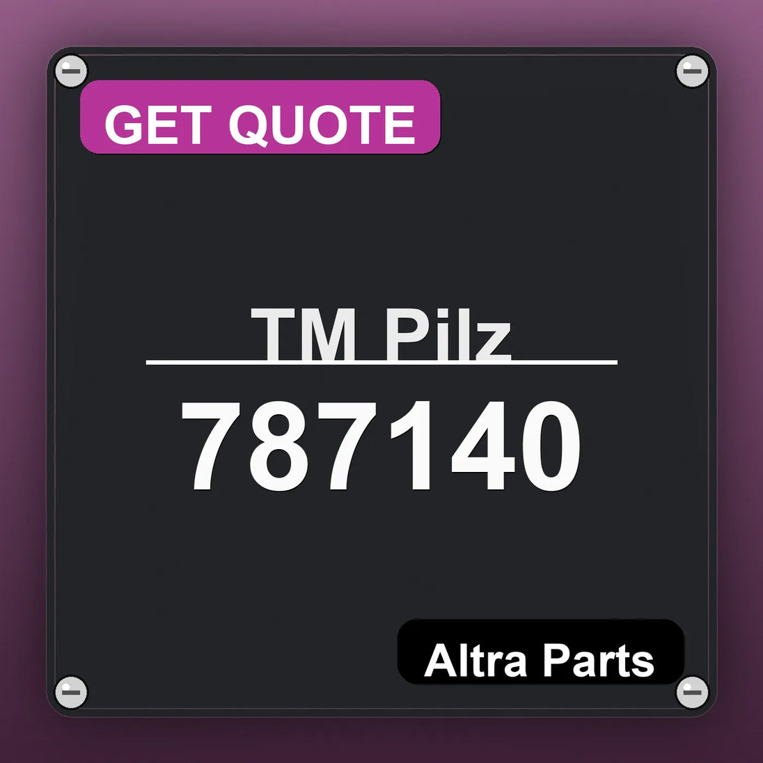 ТМ Pilz 787140 industrial nameplate style image – Altra Parts. GET QUOTE.