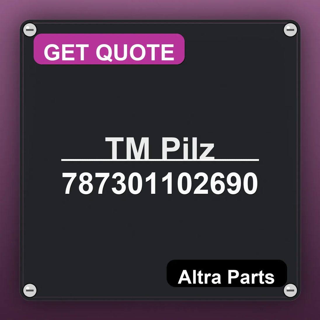 ТМ Pilz 787301102690 industrial nameplate style image – Altra Parts. GET QUOTE.