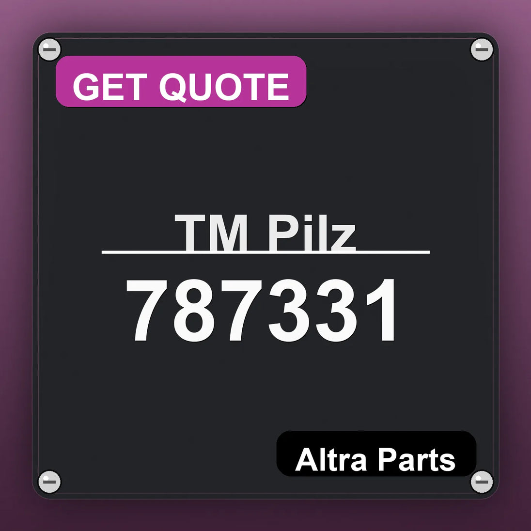 ТМ Pilz 787331 industrial nameplate style image – Altra Parts. GET QUOTE.