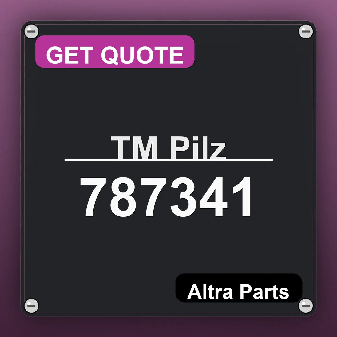 ТМ Pilz 787341 industrial nameplate style image – Altra Parts. GET QUOTE.