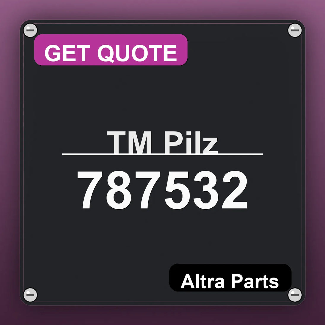ТМ Pilz 787532 industrial nameplate style image – Altra Parts. GET QUOTE.