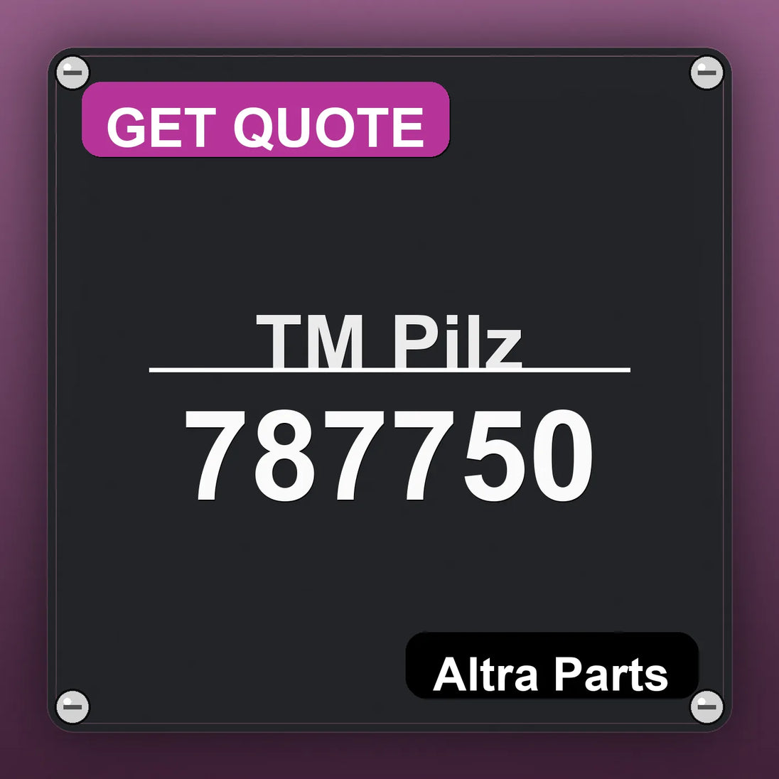 ТМ Pilz 787750 industrial nameplate style image – Altra Parts. GET QUOTE.