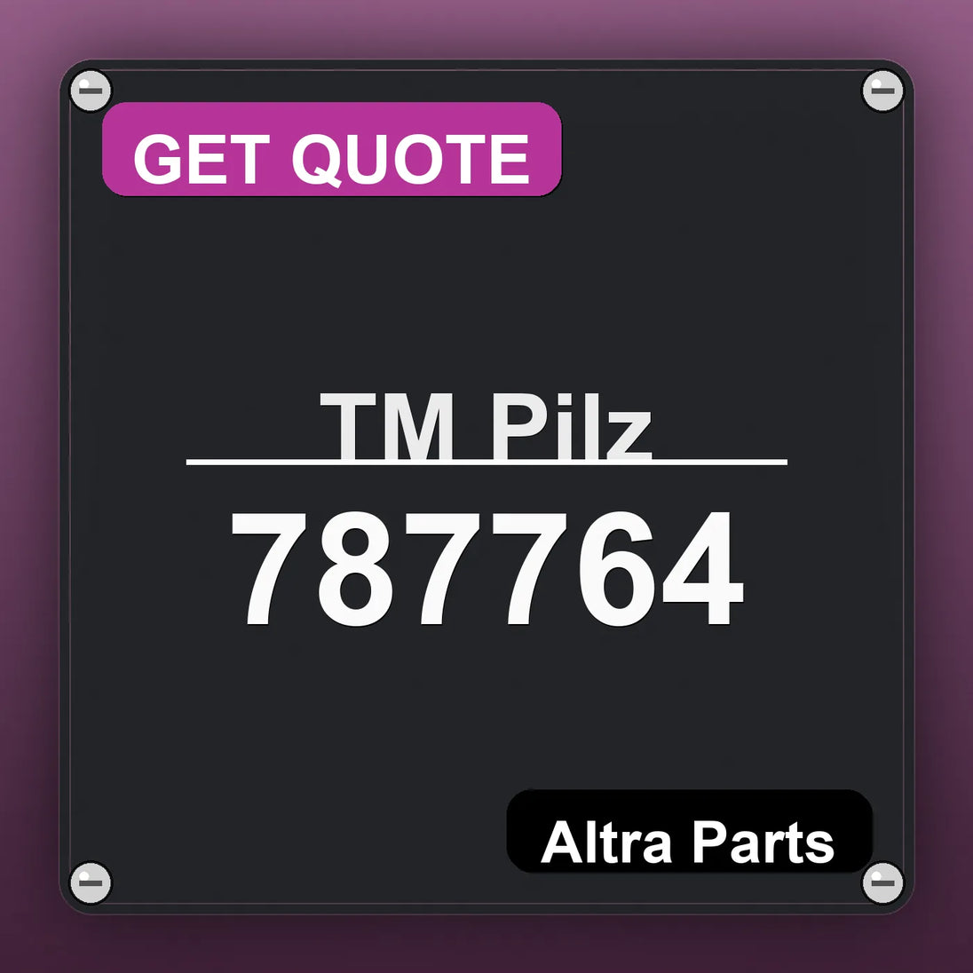 ТМ Pilz 787764 industrial nameplate style image – Altra Parts. GET QUOTE.