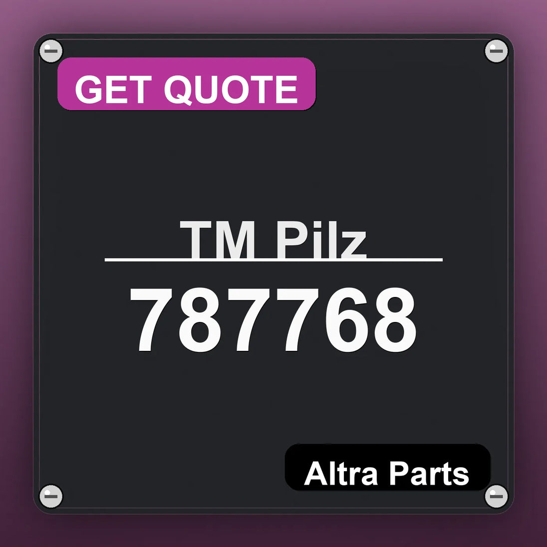 ТМ Pilz 787768 industrial nameplate style image – Altra Parts. GET QUOTE.