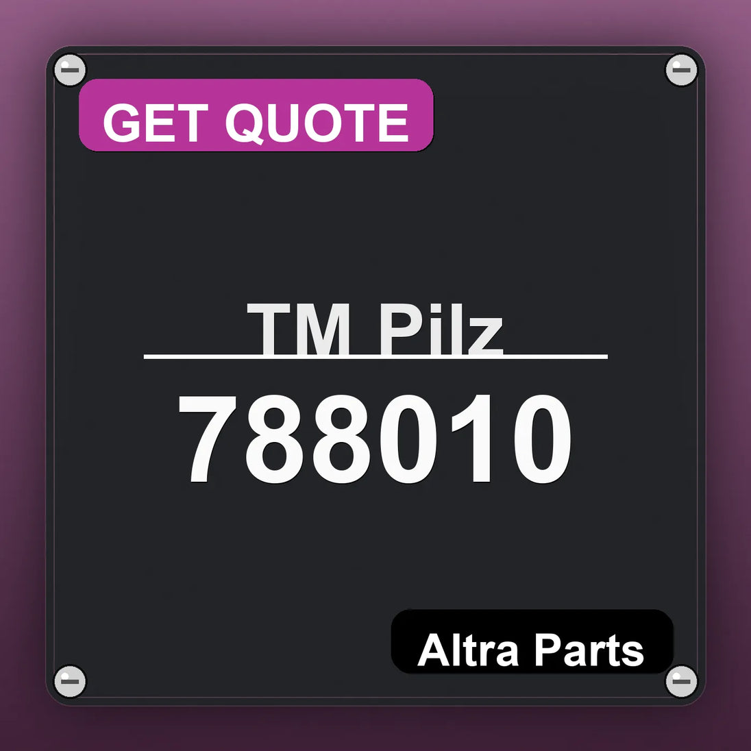 ТМ Pilz 788010 industrial nameplate style image – Altra Parts. GET QUOTE.