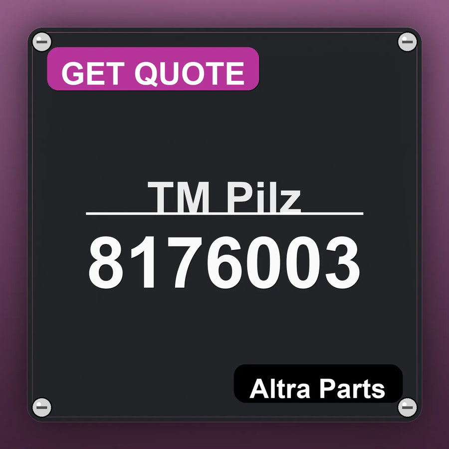 Pilz 8176003 industrial nameplate style image – Altra Parts. GET QUOTE.