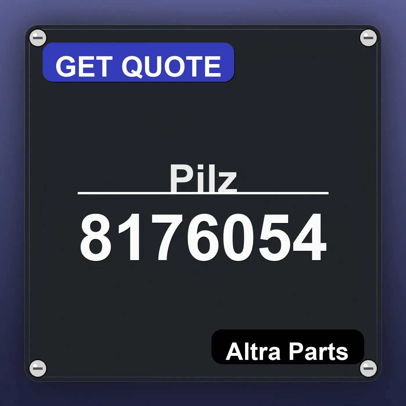 Pilz 8176054 industrial nameplate style image – Altra Parts. GET QUOTE.