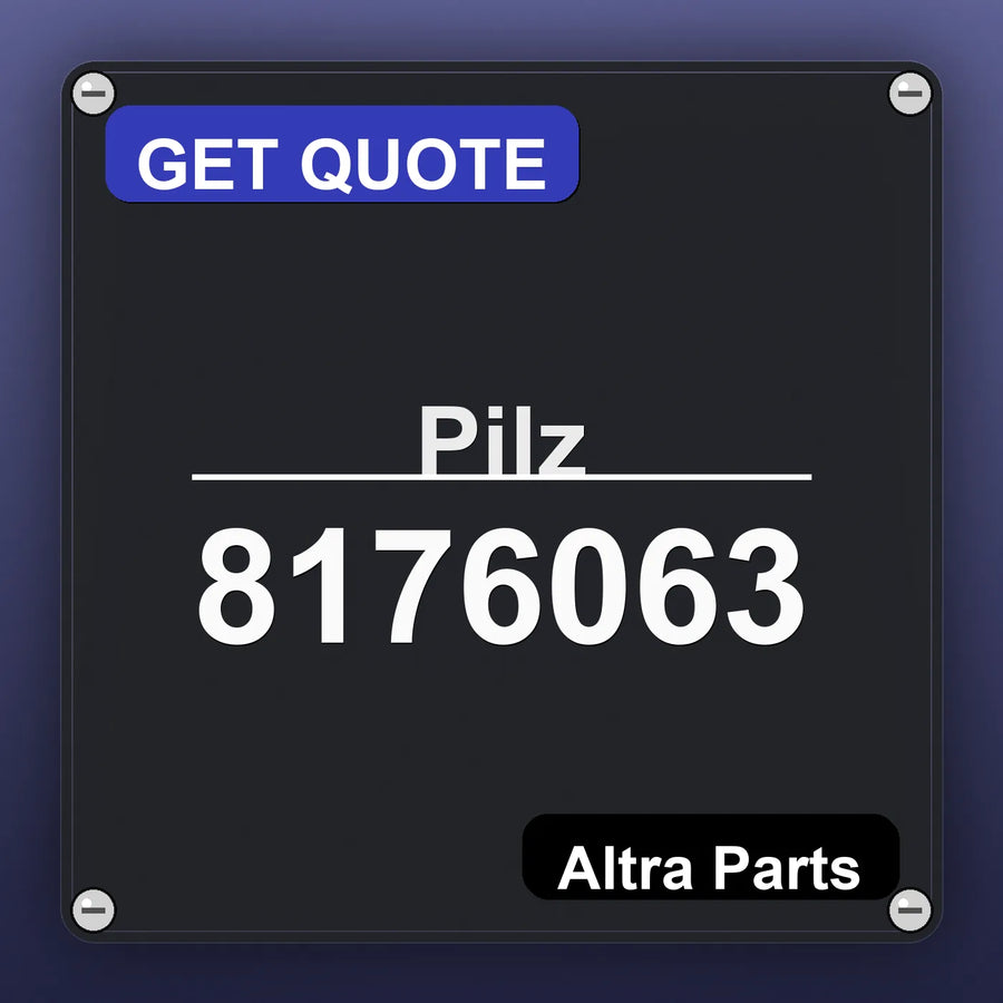 Pilz 8176063 industrial nameplate style image – Altra Parts. GET QUOTE.