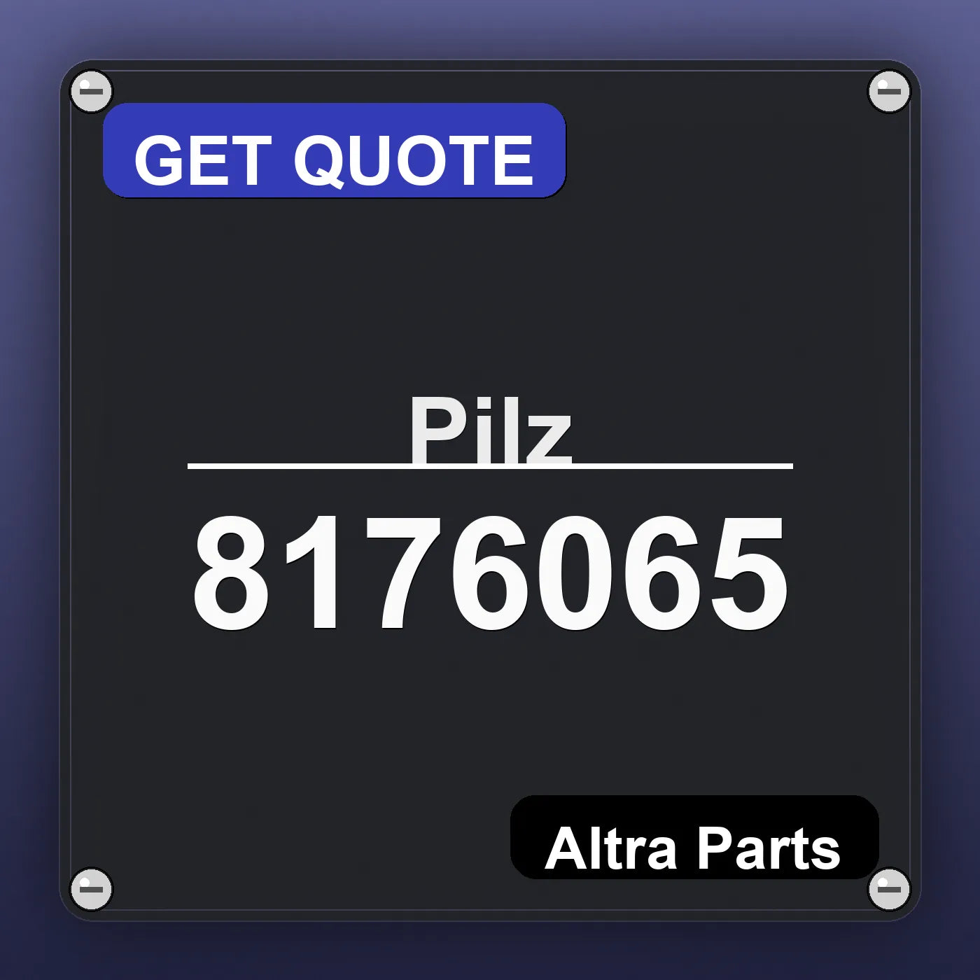 Pilz 8176065 industrial nameplate style image – Altra Parts. GET QUOTE.