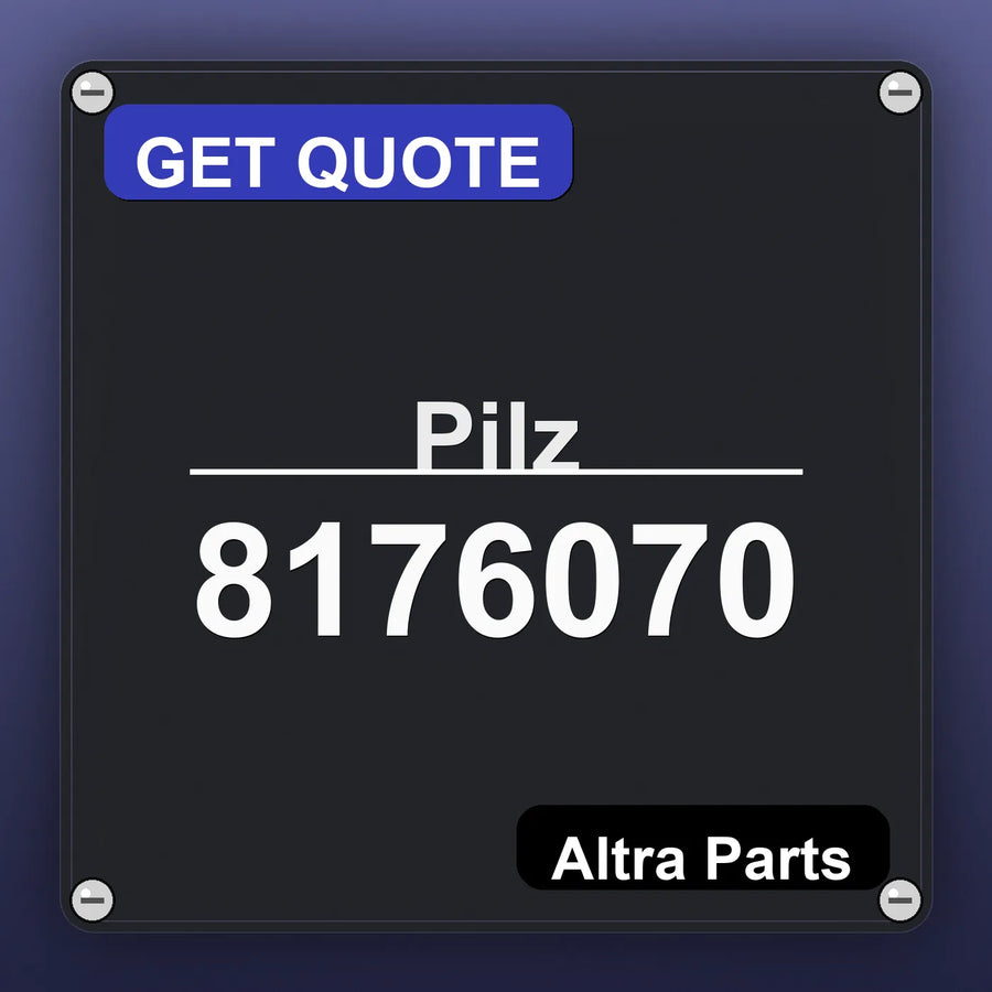 Pilz 8176070 industrial nameplate style image – Altra Parts. GET QUOTE.