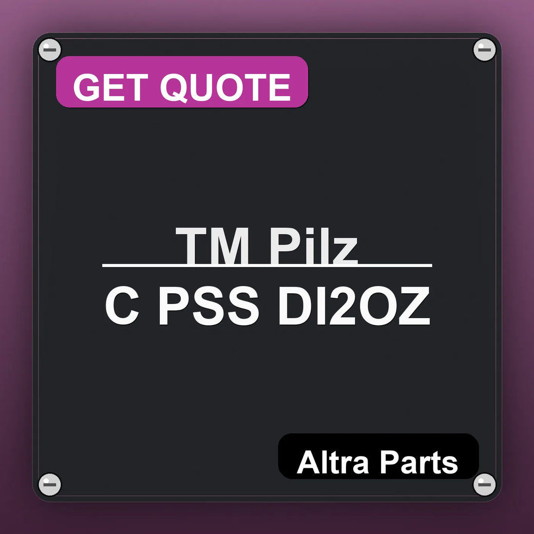 ТМ Pilz C PSS DI2OZ industrial nameplate style image – Altra Parts. GET QUOTE.