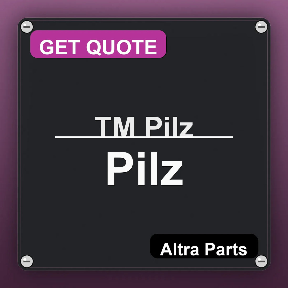 ТМ Pilz Pilz industrial nameplate style image – Altra Parts. GET QUOTE.
