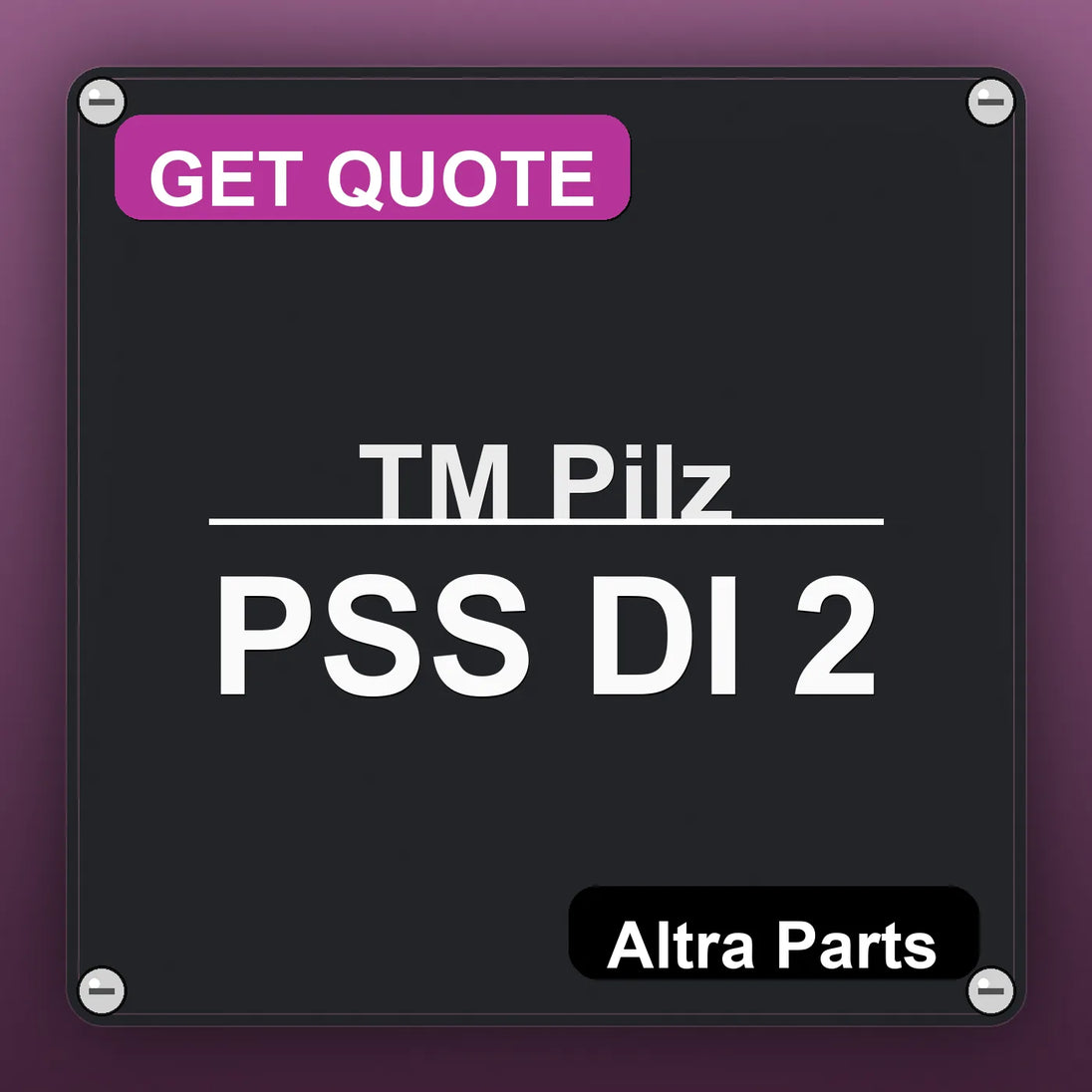 ТМ Pilz PSS DI 2 industrial nameplate style image – Altra Parts. GET QUOTE.